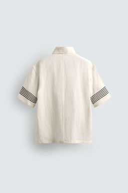 CAMISA POLO 100% LINO / Crudo