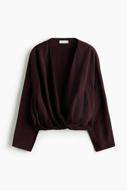 Blusa cruzada en mezcla de lino - H&m фото 6