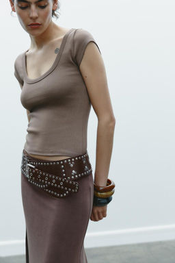 ROUND NECK T-SHIRT - Zara фото 9