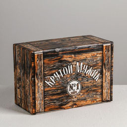 Цена за 2 шт. Коробка?пенал, упаковка подарочная, Крутой мужик, 22?15?10 см