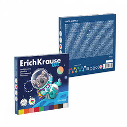 АКЦИЯ Цена за 1 шт. Пластилин классический ErichKrause Kids Space Animals 10 цветов со стеком, 180 г (в коробке 10 шт)  фото 4