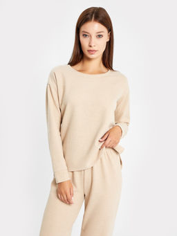 Комплект женский (джемпер, брюки) в бежевом оттенке - Mark formelle фото 3