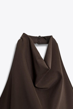 HALTERNECK DRESS WITH MATCHING DETAIL - Zara фото 8