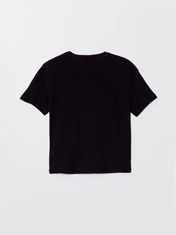 Bisiklet Yaka Atat?rk Bask?l? K?z ?ocuk Ti??rt - Waikiki фото 3