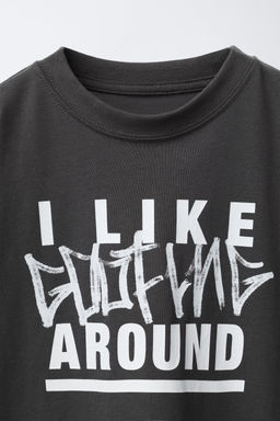 CAMISETA ESTAMPADA GRAFFITI / Antracita oscuro - Zara фото 4