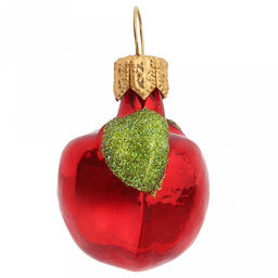 Елочная игрушка фигурка стеклянная Яблочко мини h4см, ручная художественная роспись, подарочная упаковка (Россия) - Домашняя мода фото 2
