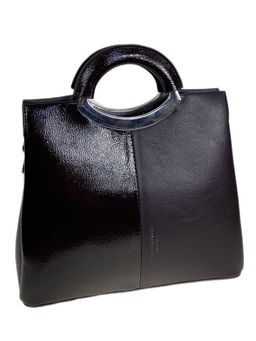 Женская сумка из искусственной кожи, цвет шоколадно-черный