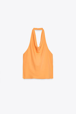 SATIN HALTER TOP - Zara фото 7