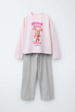 6-14 YEARS/ RABBIT PRINT PYJAMAS