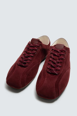 ULTRA-THIN SOLE LEATHER TRAINERS - Zara фото 2