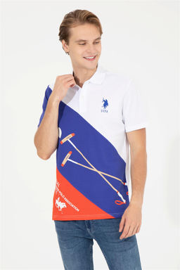 U. S. Polo Assn Мужская синяя футболка с воротником-поло - U.s. polo assn фото 7