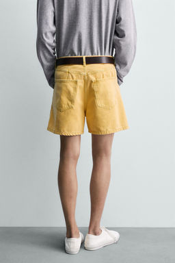 BERMUDA DENIM RELAXED FIT COLOR / Amarillo - Zara фото 3