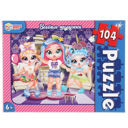 Puzzle 104 элемента "Веселые подружки" (ш/к15221, 310999, "Умные игры")