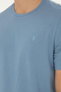 Мужская базовая футболка цвета индиго - U.s. polo assn фото 7