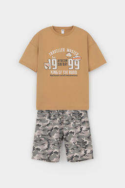 Crockid _ КБ 2799/перу,милитари на бежевом пижама для мал