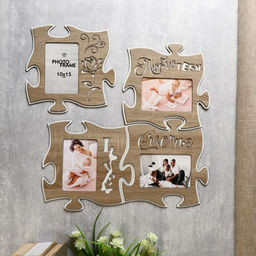 Фоторамка - коллаж пазл из 4 фрагментов 25?25 см Люблю тебя, ХДФ