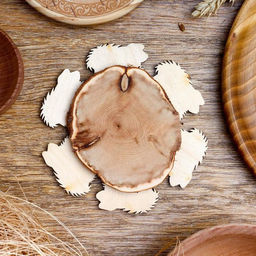 Цена за 2 шт. Подставка под горячее «Ёжики», d=11 см, можжевельник