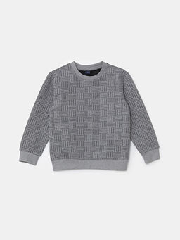 Bisiklet Yaka Uzun Kollu Erkek ?ocuk Sweatshirt