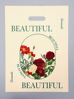 Цена за 50 шт. Пакет полиэтиленовый с вырубной ручкой "Сад" 30 х 40 см 60 мкм