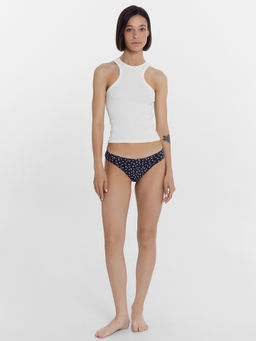 Цена за 2 штуки! Трусы женские бразилиана серые с цветочками цветочки на антраците2 412348 - Mark formelle фото 3