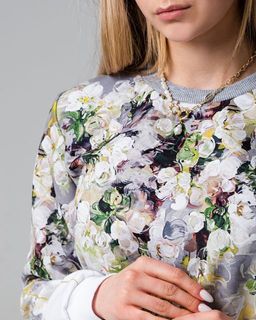 Свитшот с однотонными манжетами SWP055, джемпер - Sahar art lab фото 6