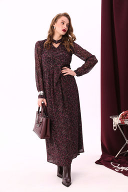 Платье NIKVA н801-2-Р винный леопард  фото 2