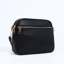 Сумка кросс-боди на молнии, цвет чёрный - Simaland фото 3