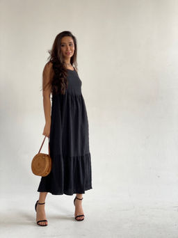 Martichelli Сарафан длинный чёрный  фото 3