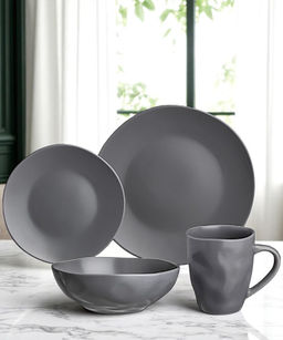 НАБОР ПОСУДЫ ОБЕДЕННЫЙ BRONCO SHADOW НА 4 ПЕР. 16 ПР. СЕРЫЙ  фото 9