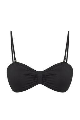 TRENDYOLMILLA Siyah Straplez Drapeli Bikini Ustu TBESS25BU00029 фото 9