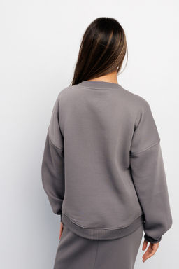 Свитшот худи оверсайз кофта с начесом 387LGR