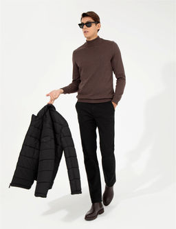 Siyah Regular Fit Kanvas Pantolon - Pierre cardin фото 3