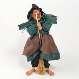 УЦЕНКА Декор на Хэллоуин Баба-Яга, музыкальная, 30 см, МИКС