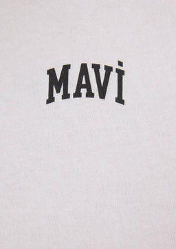 Mavi Logo Bask?l? Beyaz Crop Tisort  фото 7