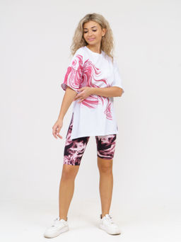 910 Костюм "белый/бордо"