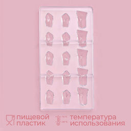 Форма для шоколада и конфет KONFINETTA Драгоценные камни, 33?16.2 см, 16 ячеек, 2.5?3/4.5 см, прозрачная фото 2