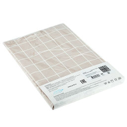 Скатерть 145х145см Сардиния клетка, длина стола до 110см, на 4 персоны, рогожка, хлопок Премиум 186г/м2, упаковка классическая 28х41см, Домашняя мода (Россия)  фото 5