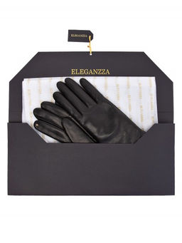 ELEGANZZA Перчатки женские ш+каш. black