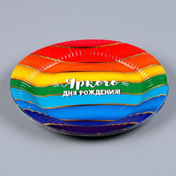 Посуда бумажная одноразовая «Радуга», 6 тарелок, 1 гирлянда, 6 стаканов