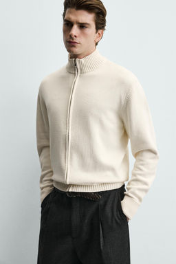CHAQUETA PUNTO CREMALLERA / Blanco roto - Zara фото 6
