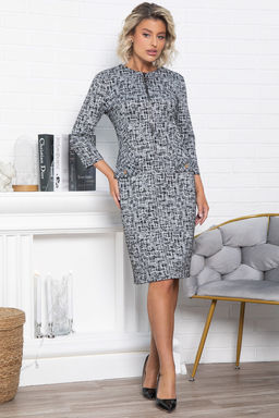 Платье Леди Мэри (черно-белое) П15047-19М
