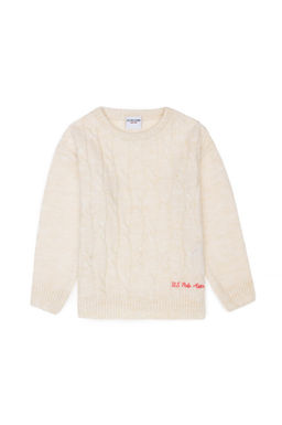 Кремовый меланжевый свитер для девочки - U.s. polo assn фото 14
