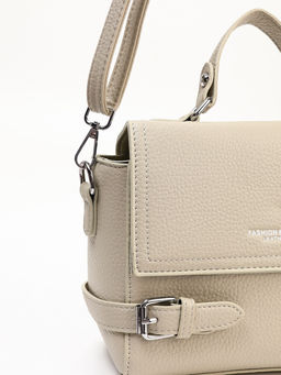 Сумка женская мессенджер на магните, 22×11×17 см, серая