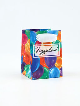 Цена за 4 шт. Пакет ламинированный «Поздравляю», шары, 7 х 10 х 7 см