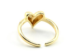 Кольцо Сердечко, золотистое Радуга камня