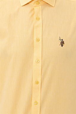 U. S. Polo Assn / Мужская светло-желтая рубашка с длинным рукавом - U.s. polo assn фото 6