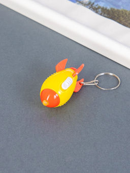 Цена за 12 шт. Фонарик брелок для ключей на кольце Ракета, LR41?3 шт., 2.7?2.7?5 см, МИКС