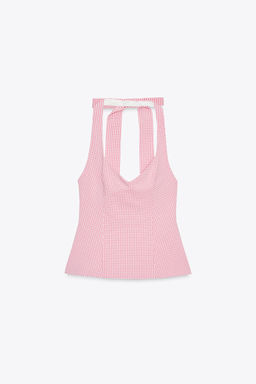 HALTER TOP WITH BACK BOW - Zara фото 6