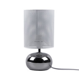 UML-B307 E14 SILVER/WHITE Светильник настольный декоративный под лампу Е14, 40W. Механический выключатель. Серебристый/Белый. ТМ Uniel