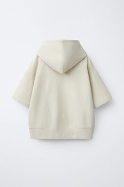 CONJUNTO SUDADERA CAPUCHA Y BERMUDA INTERLOCK / Crudo medio - Zara фото 3